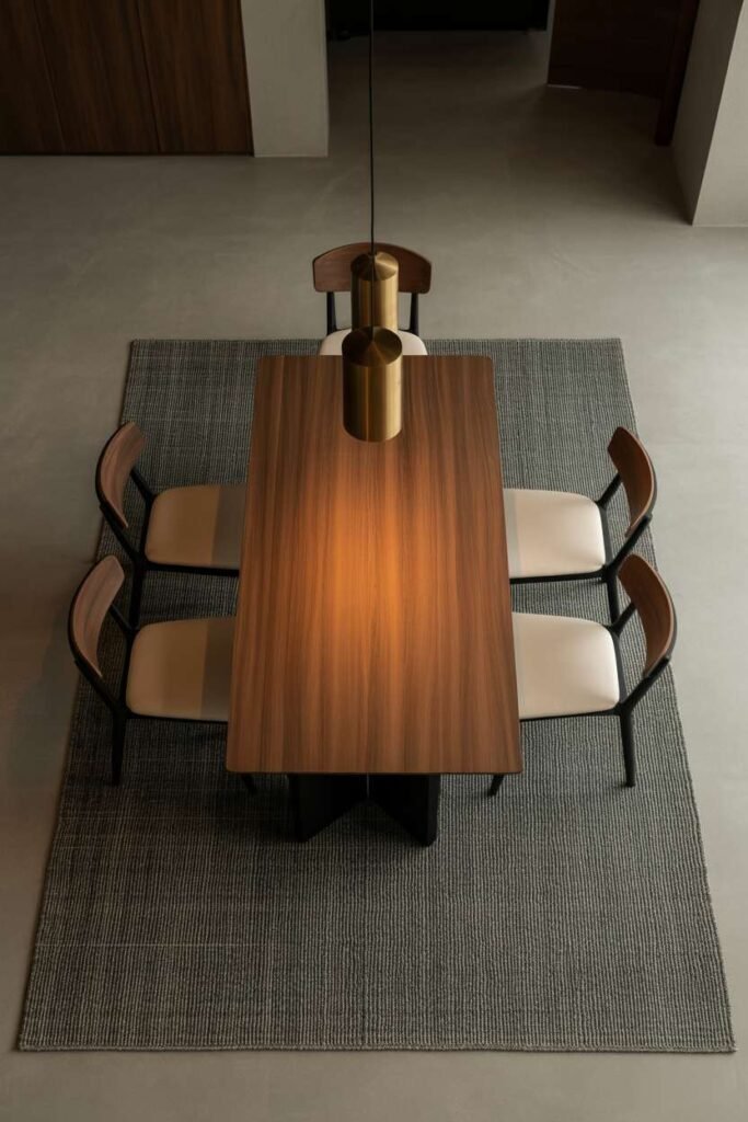 Compact Open-Plan Dining Zone Divider