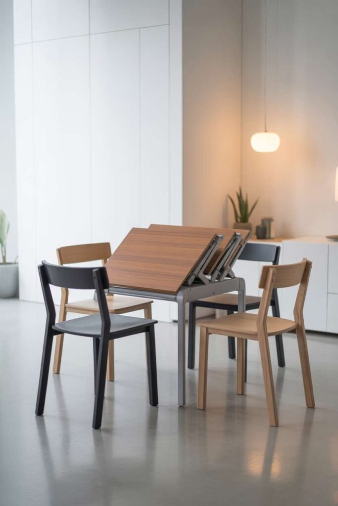 Foldable Extendable Dining Table Design