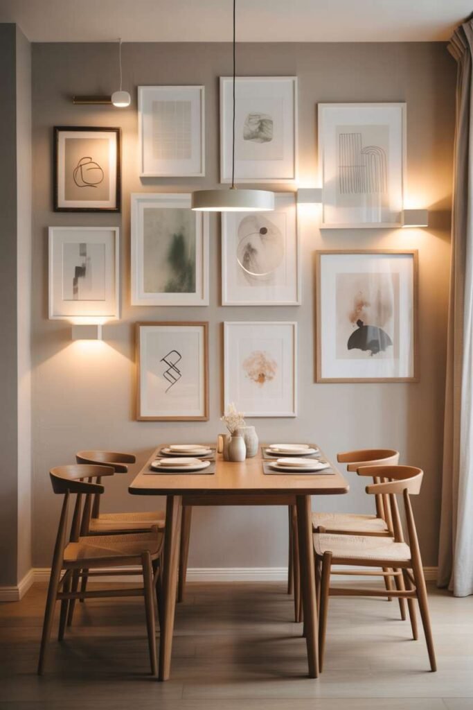 Wall Art Gallery Dining Accent Wall