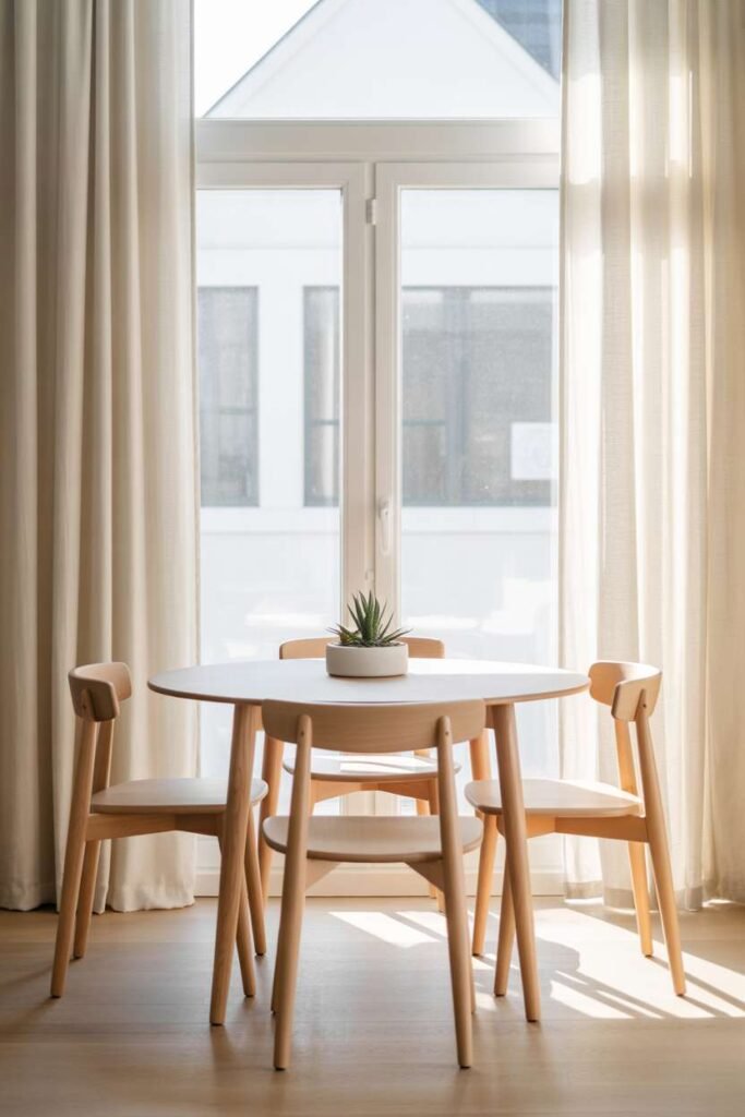Compact Window Dining Setup