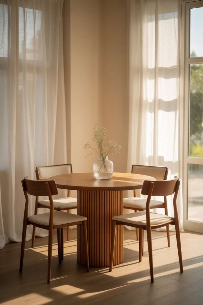 Round Table Space-Saving Layout