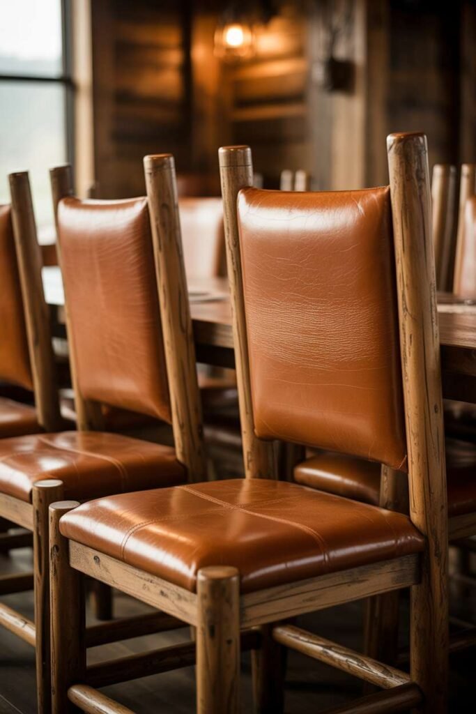 Leather Dining Chairs for Western Feel