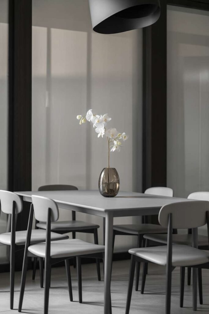 Minimal Monochrome Small Dining Design