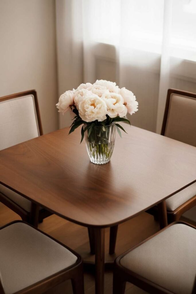 Elegant Minimal Centerpiece Dining Setup