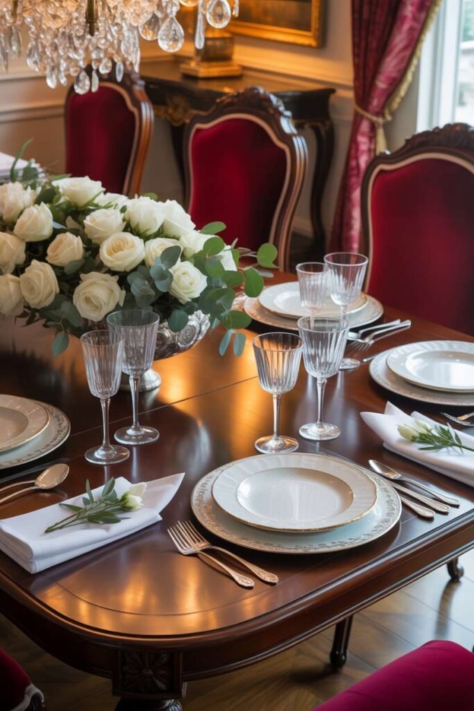 Formal Dining Table Setting Style