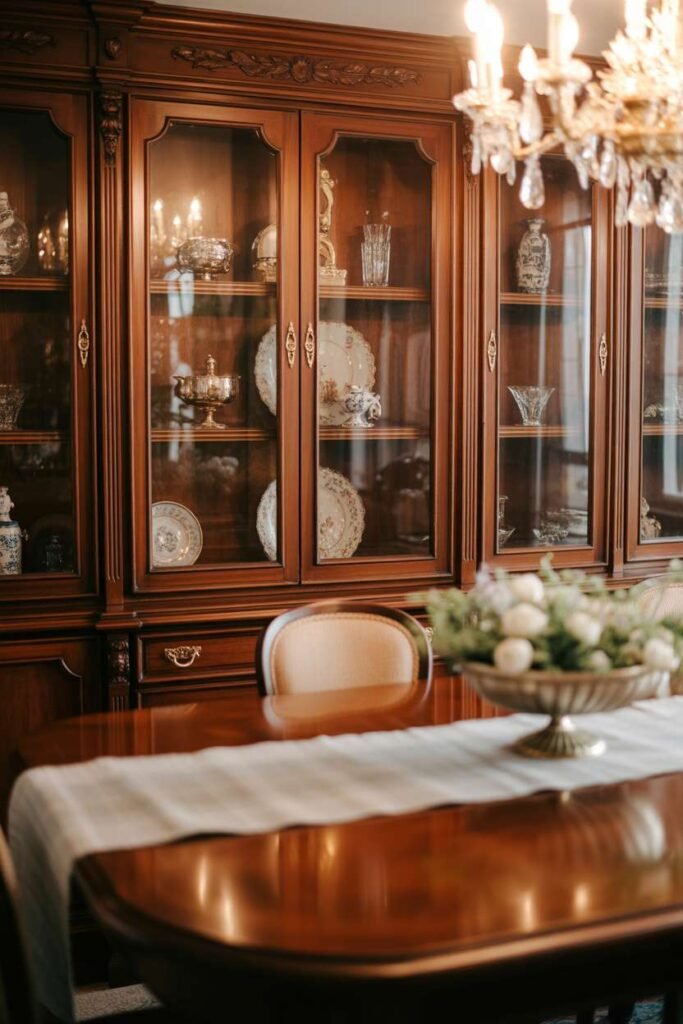 Vintage China Cabinet Display Style