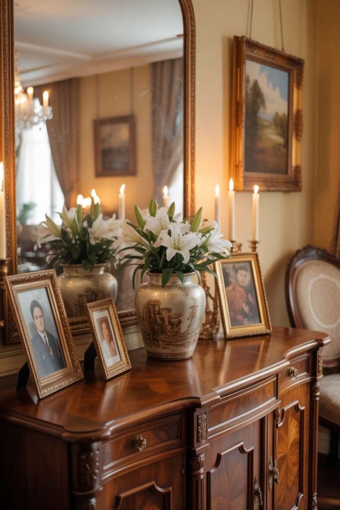 Classic Wooden Sideboard Styling