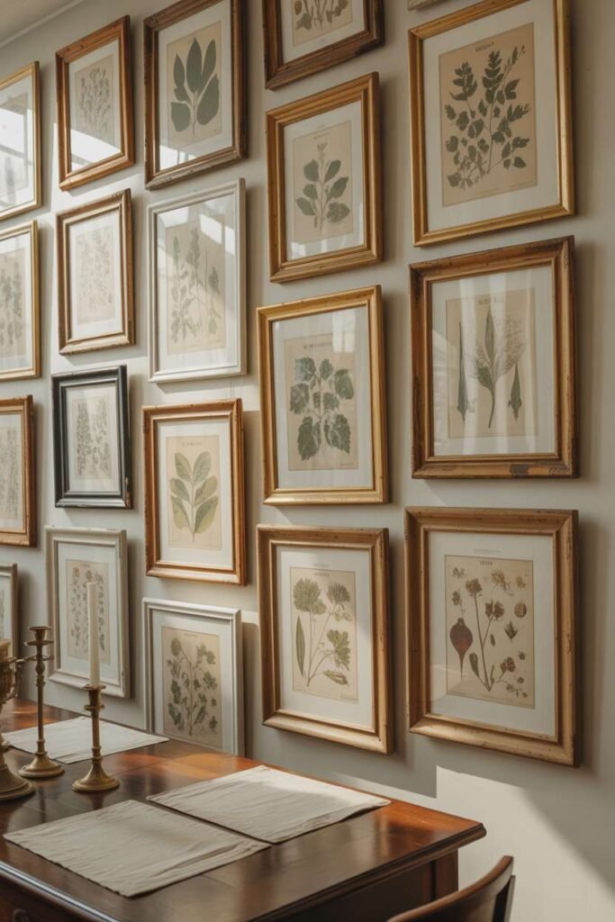 Vintage Botanical Print Wall Set