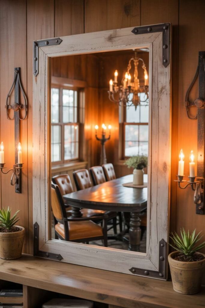  Western Rustic Dining Wall Mirrors