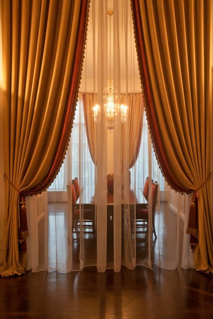  Traditional Curtain & Drapery Dining Style