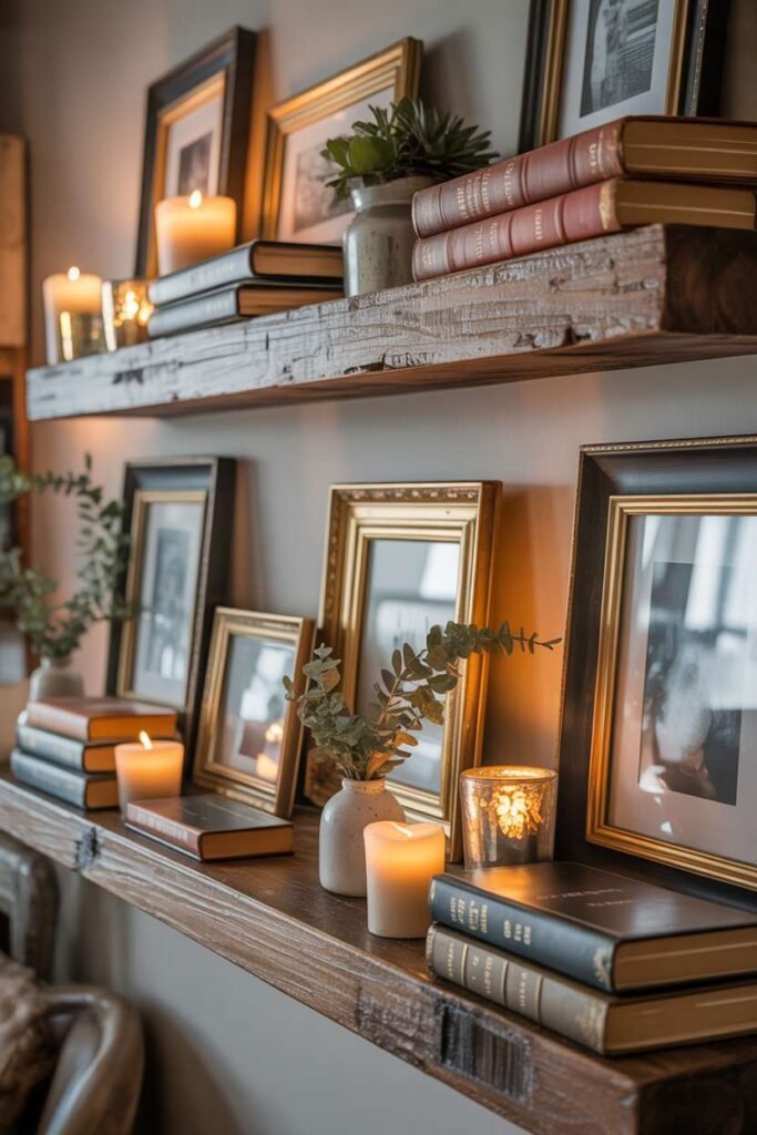 Vintage Antique Picture Ledge Styling