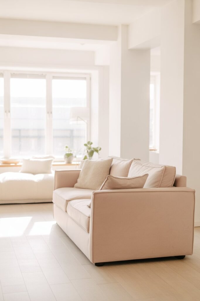 Beige Sofa with Cozy Scandinavian Vibes