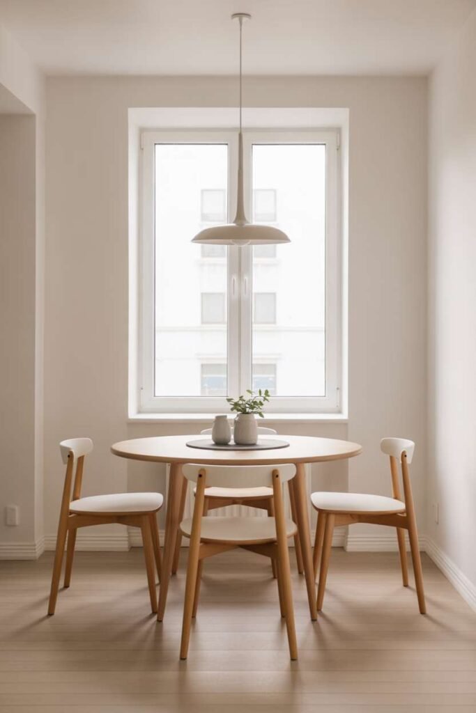 Minimal Scandinavian Dining Setup