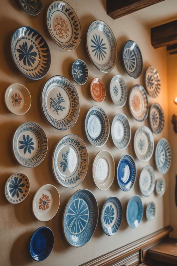 Vintage Decorative Wall Plates with Patterns