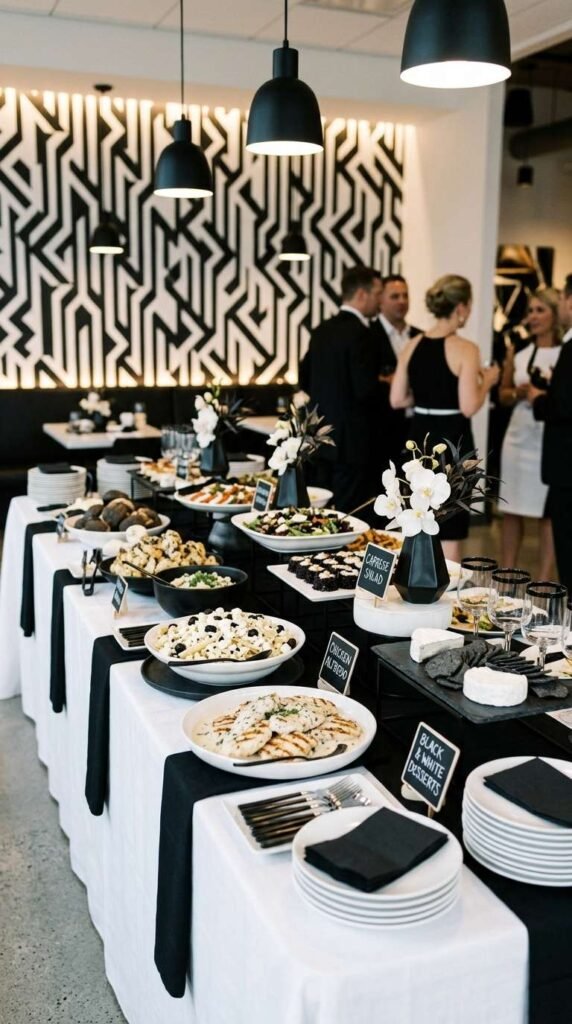 Monochrome Buffet Decor