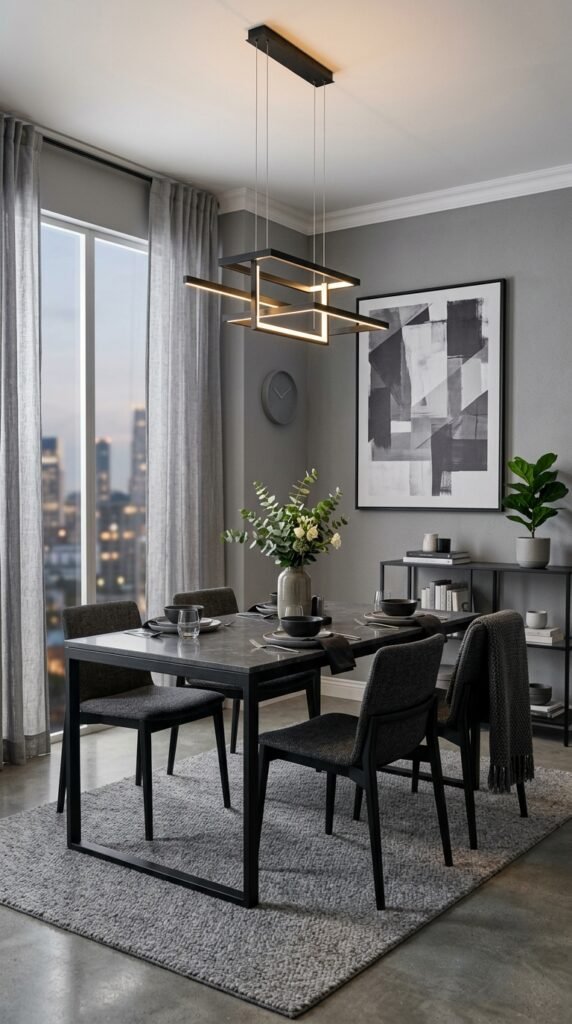 Elegant Monochrome Dining Area