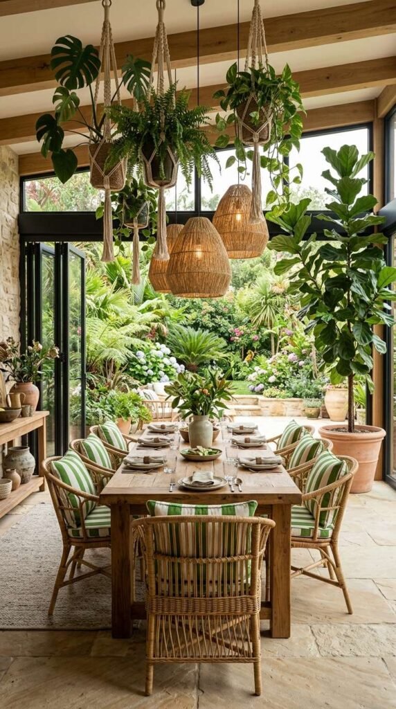 Outdoor Inspired Casual Dining Room Decor Ideas