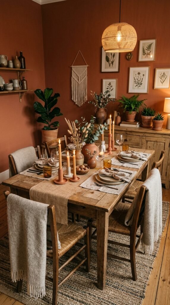 Earthy Terracotta Dining Room