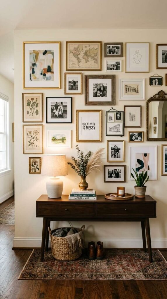Gallery Wall Above Console