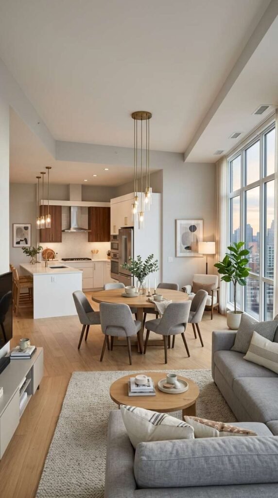Open Concept Apartment Dining Room Decor