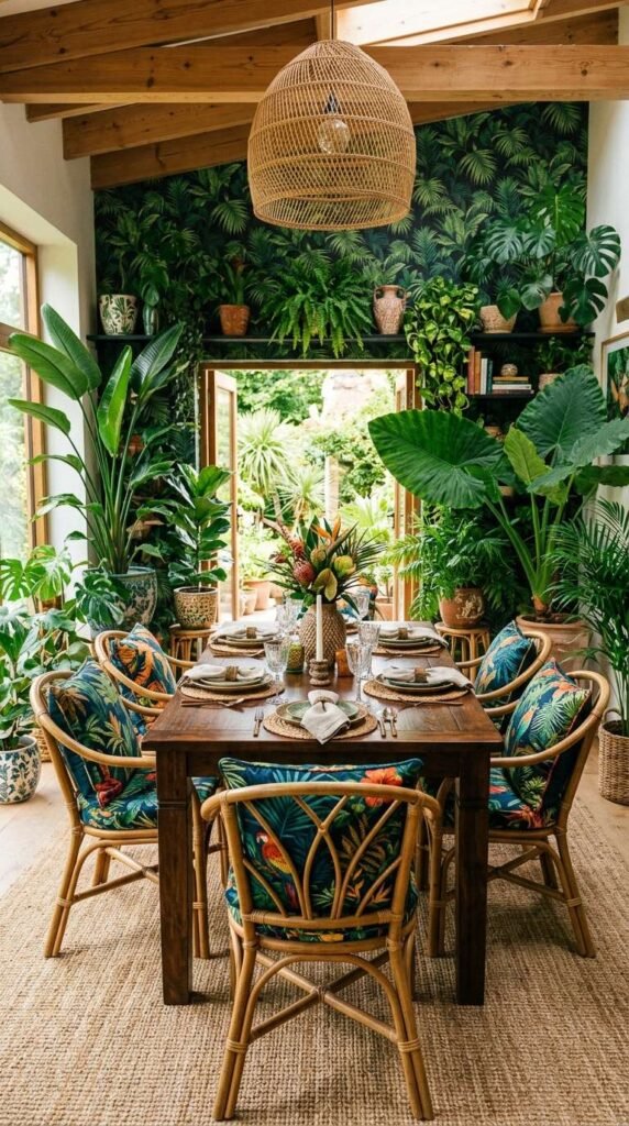 Tropical Casual Dining Room Decor Ideas