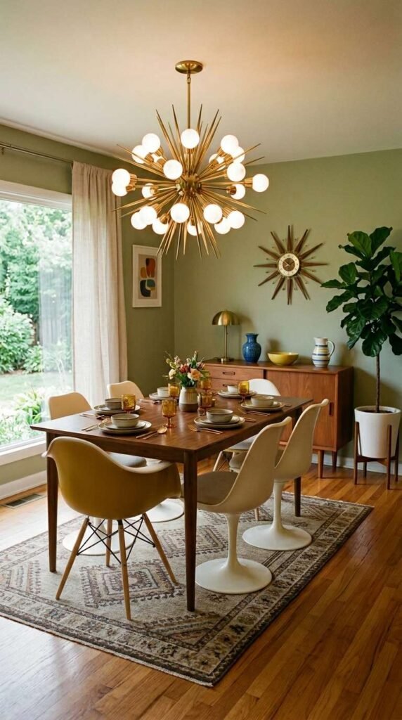 Mid-Century Modern Casual Dining Room Decor Ideas