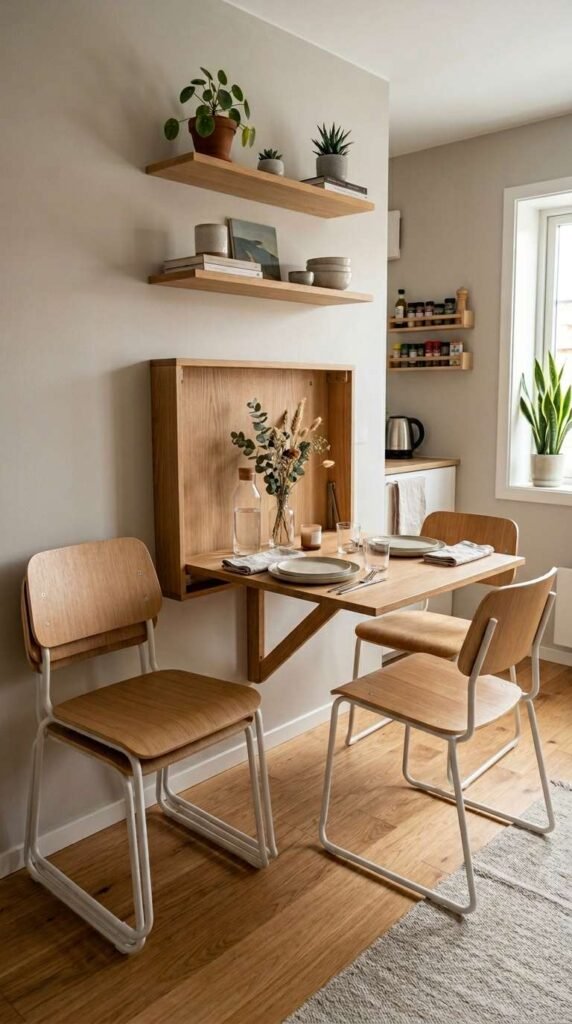 Tiny Apartment Foldable Dining Room Decor