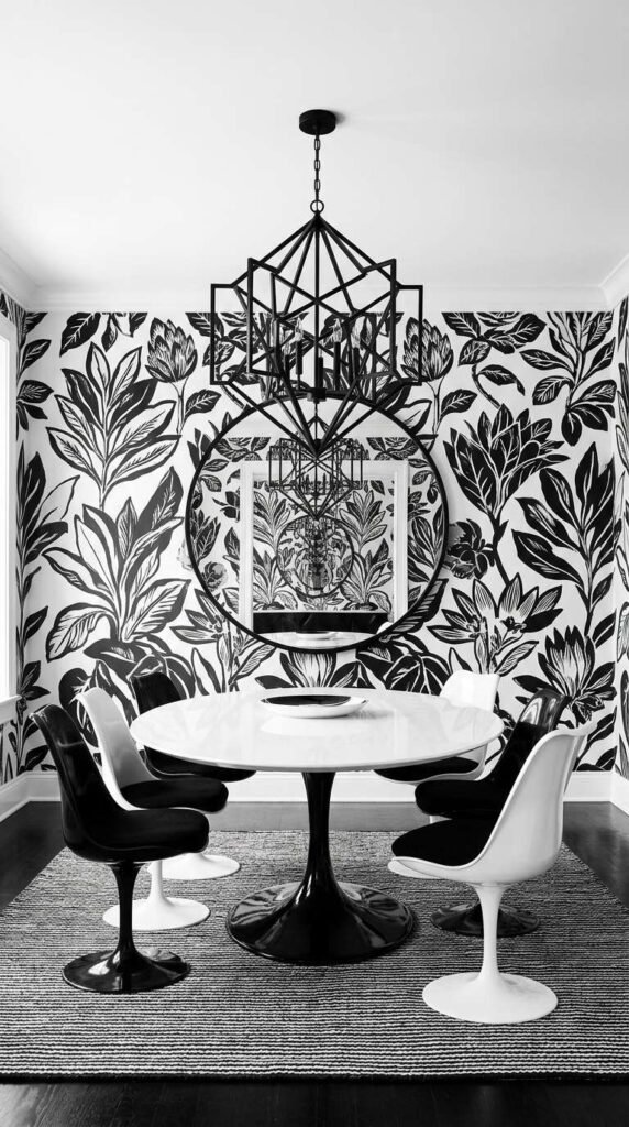 Black and White Casual Dining Room Decor Ideas