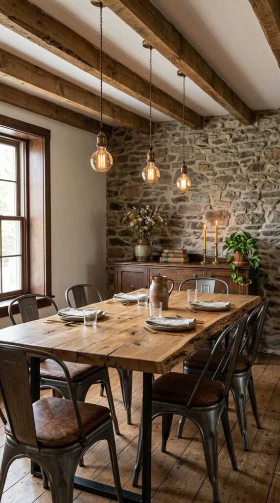  Rustic Wood Casual Dining Room Decor Ideas