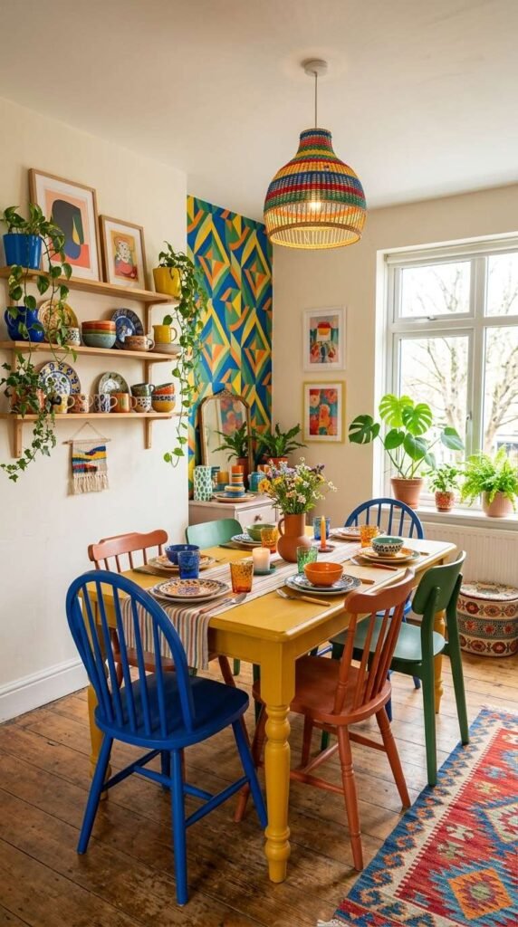 Colorful and Playful Casual Dining Room Decor Ideas