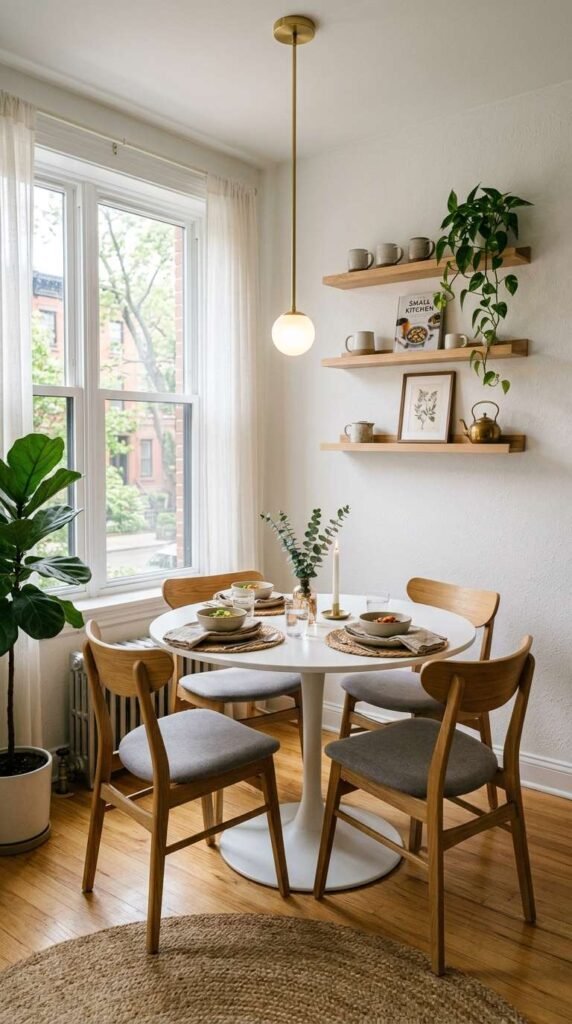Small Space Round Table Setup