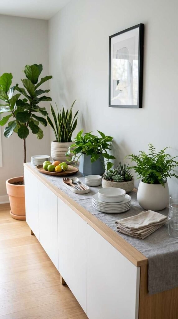 Greenery-Focused Buffet Styling