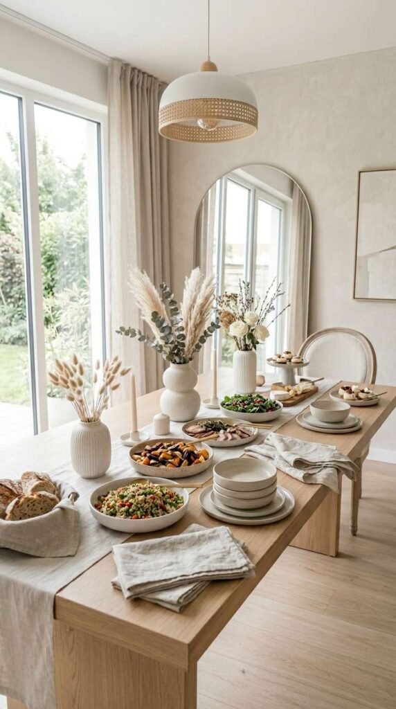 Neutral Tone Buffet Styling