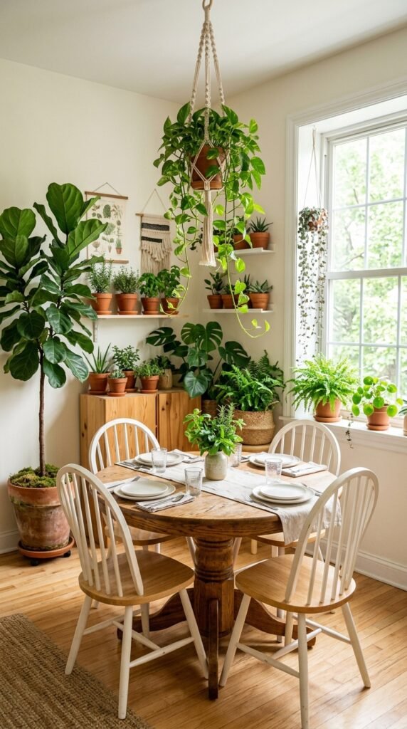 . Plants in the Dining Room for a Fresh, Lush, Living Space