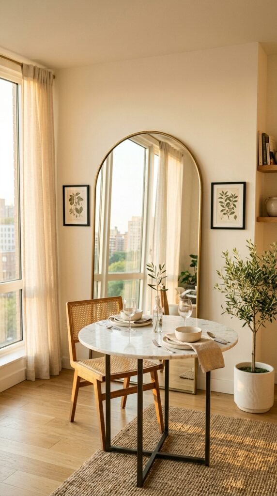 Mirrors and Dining Room Wall Art That Make the Space Feel Bigger