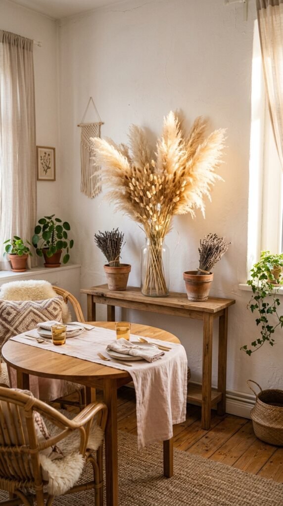 Decorate With Dried Flowers and Pampas Grass