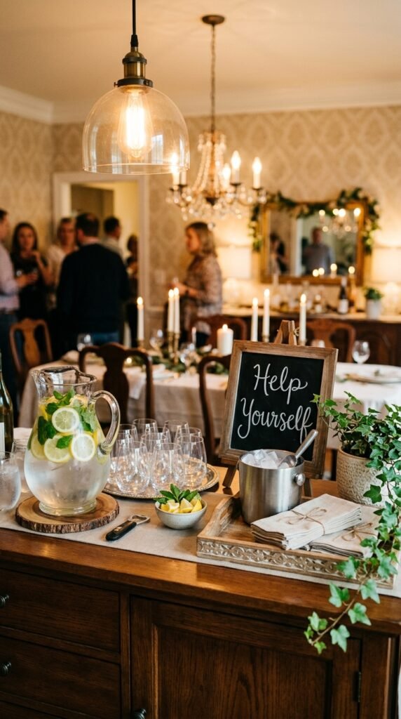 Drink Stations and Functional Buffet Table Ideas for Entertaining