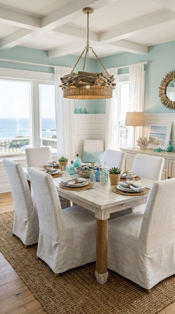 Coastal Casual Dining Room Decor Ideas
