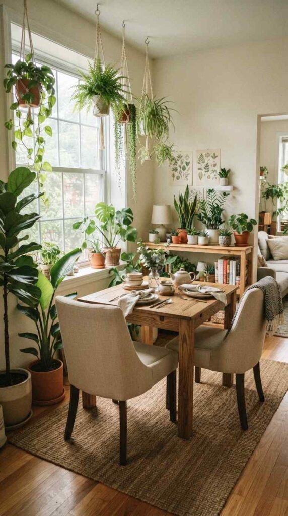 Plant-Filled Dining Corner