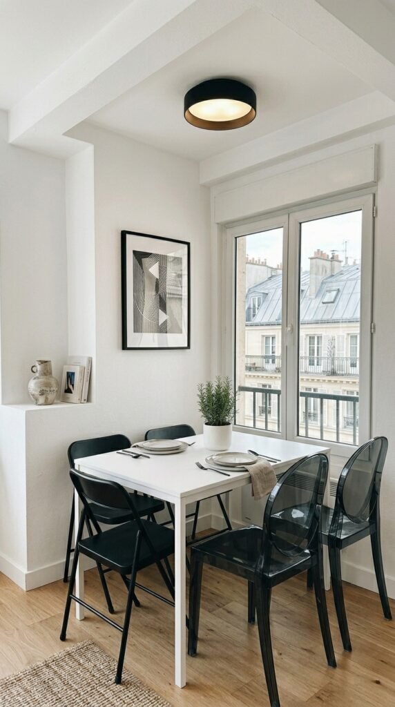 Smart Small Dining Room Ideas in Black and White That Feel Big and Bright