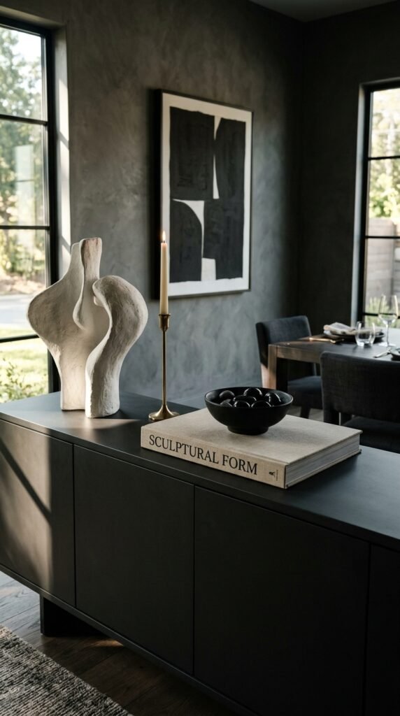 Sculptural Decor and Artistic Buffet Table Accessories for a Bold Look