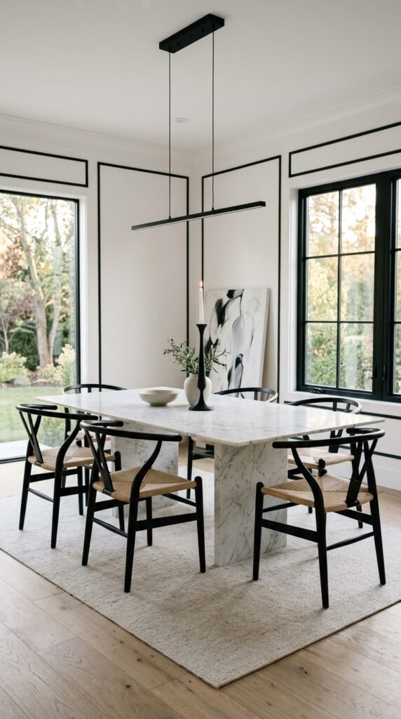 Elegant Marble Dining Table Ideas for a Luxe Monochrome Look