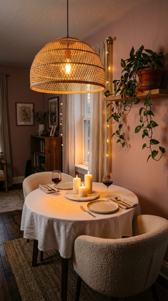 Hang a Statement Pendant Light Low Over the Table
