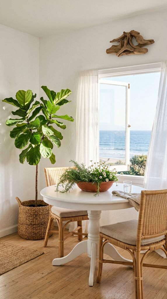 Bring in a Fiddle Leaf Fig or Tall Indoor Plant