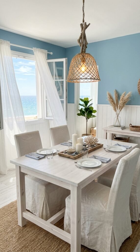 Coastal Dining Room Decor That Brings the Beach Indoors