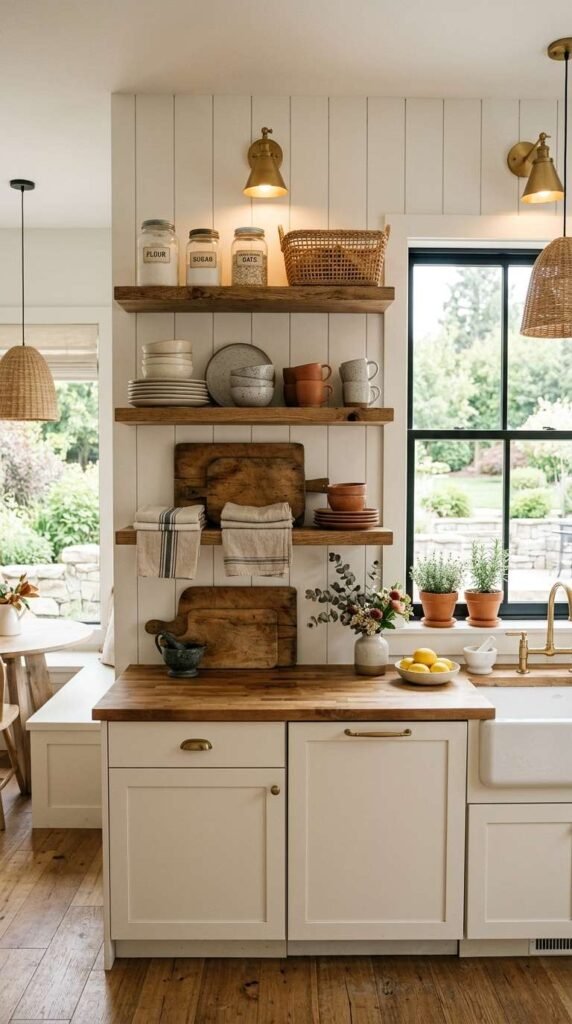 Open Shelving & Vintage Farmhouse Displays
