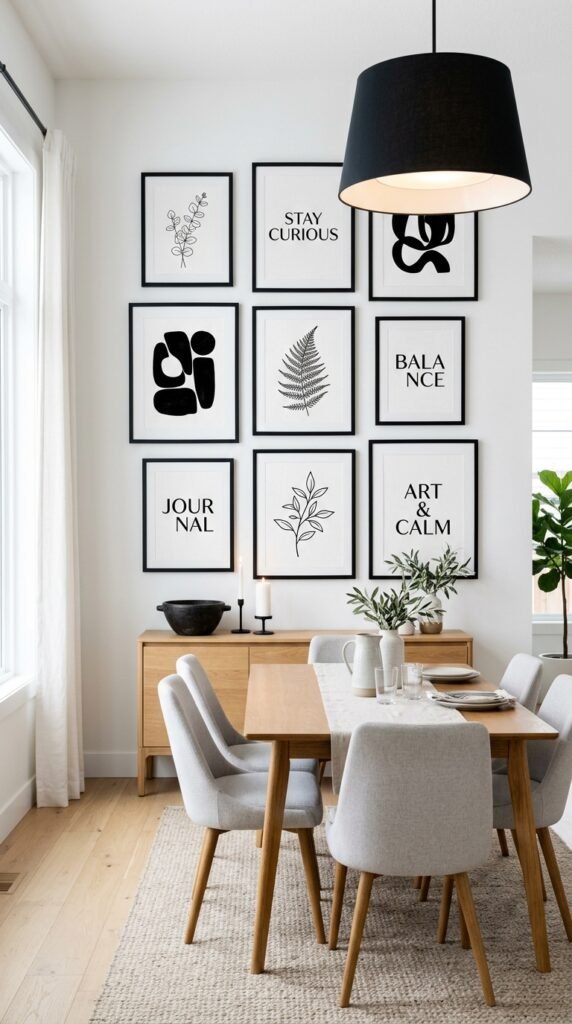  Stunning Black Dining Room Wall Decor Arrangements That Make an Impact
