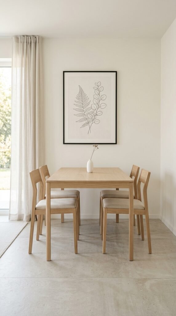 A Minimalist Dining Room Look That Feels Clean and Calm