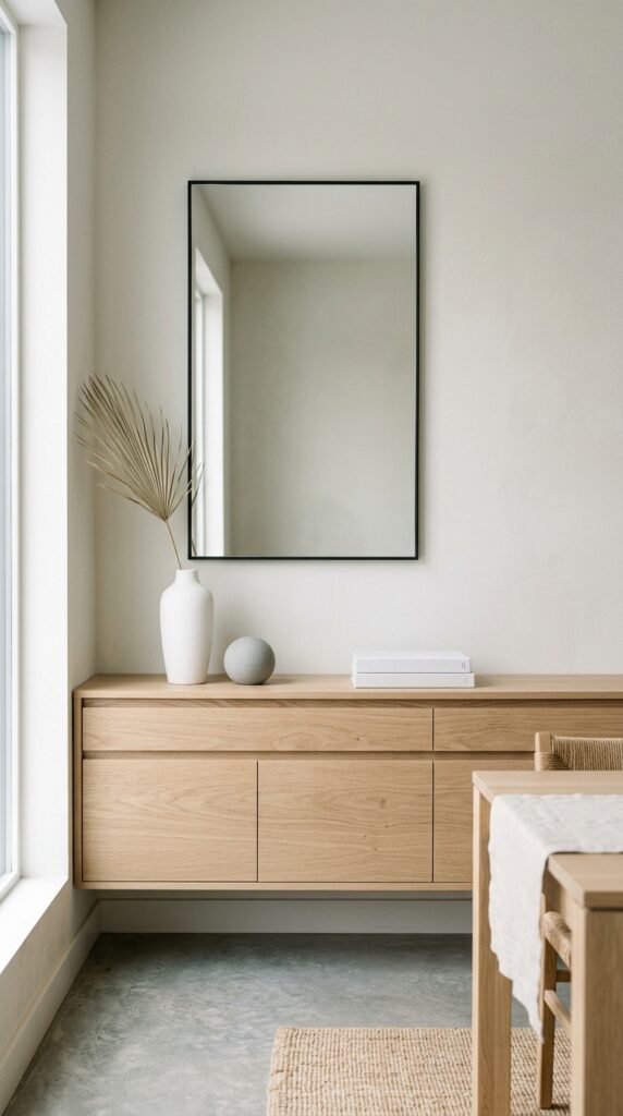 Minimalist and Simple Buffet Decor Ideas for Clean, Calm Spaces