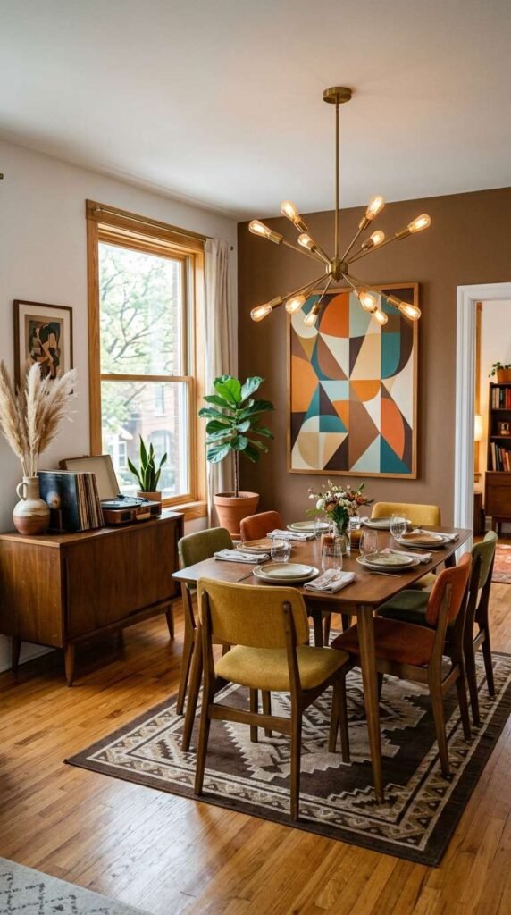 Mid-Century Modern Apartment Dining Room Decor